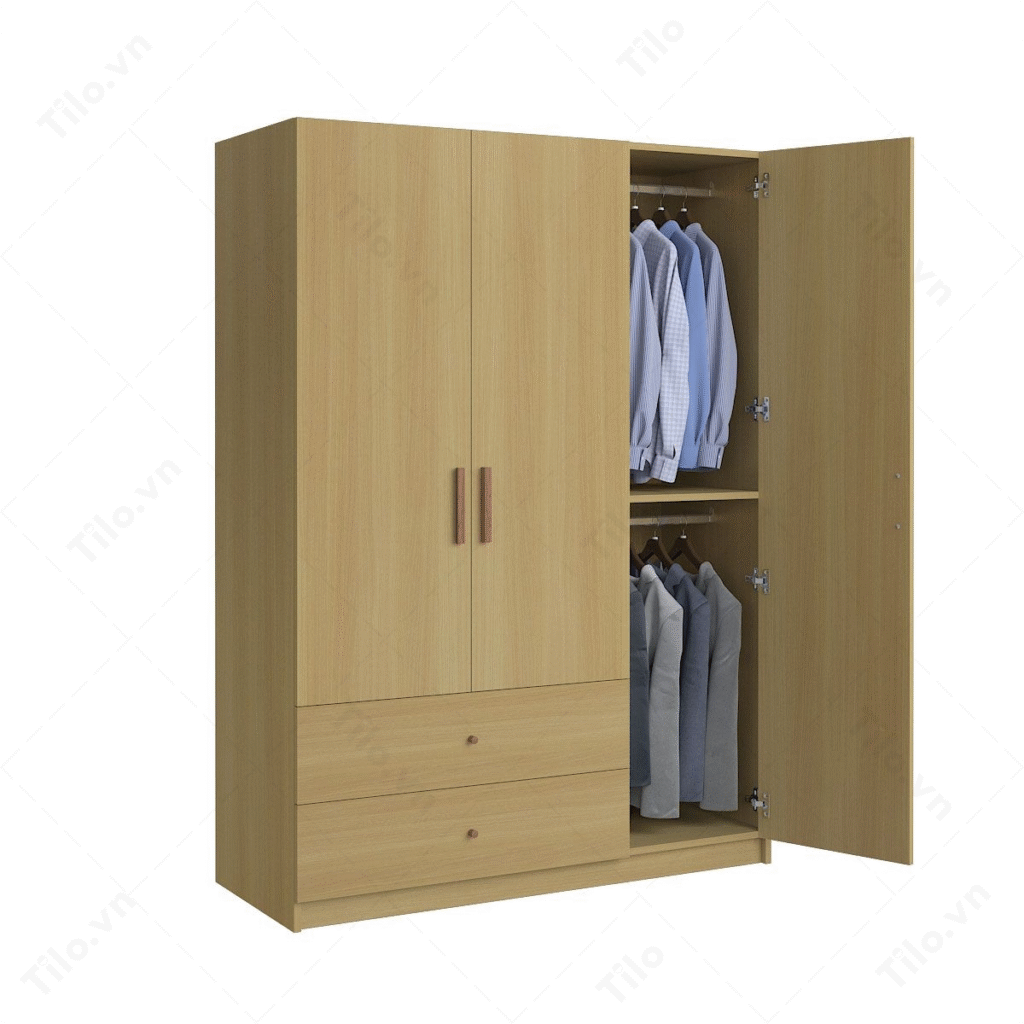 Nên mua tủ quần áo 2 cánh hay tủ quần áo 3 cánh tại Tilo ? 6 Tủ quần áo 3 cánh Tilo